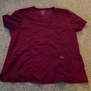 New, never worn Burgundy scrub top. Cherokee authentic workwear